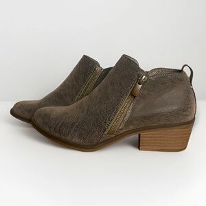 Jessica Cline Women’s Side-Zip Ankle Booties in Taupe
